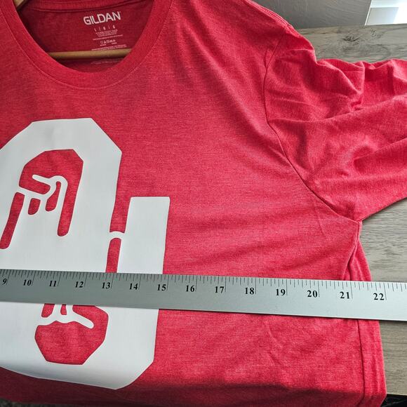 Oklahoma University OU T-Shirt Mens Large Red White Only One Horns Down Sooners - Picture 7 of 7